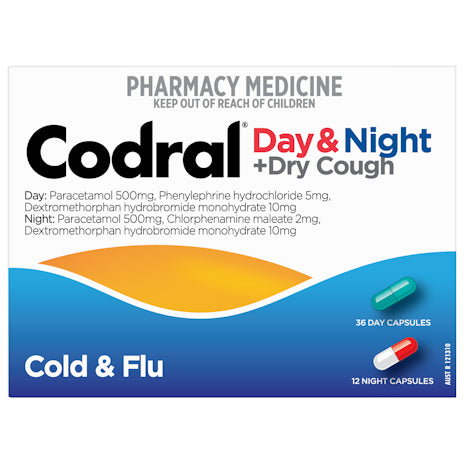 Codral Cold & Flu + Cough Day & Night 48 Tablets