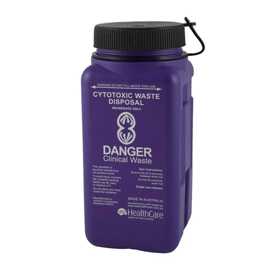 Bio-Hazard Collector Fittank Cyto Sharps Cont 1.4L Screw Lid