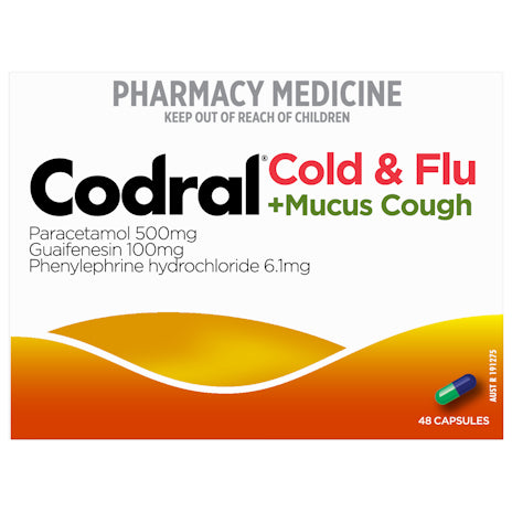 Codral PE Cold & Flu + Mucus Cough Cap 48