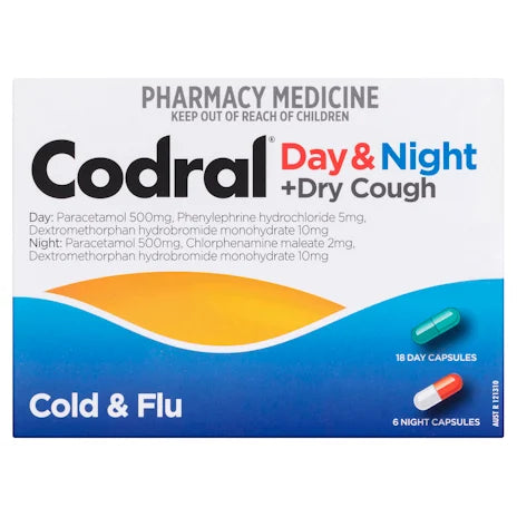 Codral PE Cold & Flu + Cough Day & Night 24 Tablets