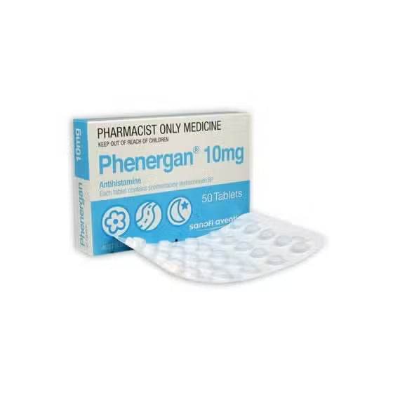 Phenergan 10mg 50 Tablets